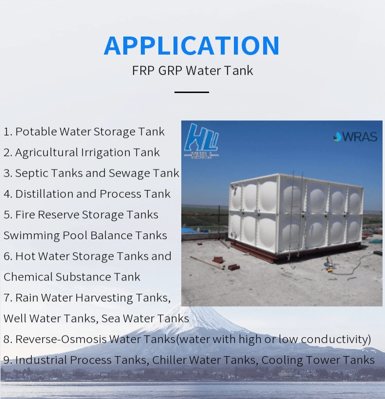 Hot Sale GRP FRP Drinking Water Storage Tank 1000 20000 Liter Square Fiberglass Rain Water Tank Cheap Price in Malaysia