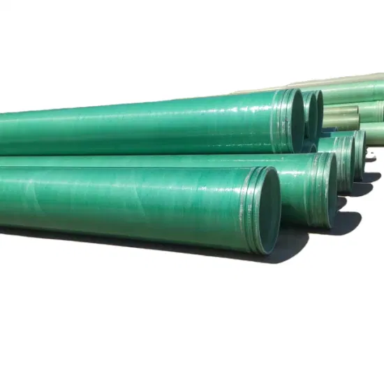 Grüner Kunststoffabfluss GFK Gre RTR Rohr Glasfaserrohr FRP GFK Rohr